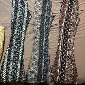 Bear Dance Floral and Paisley Flare Leggings